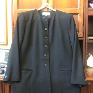 Black Worsted Wool Suit